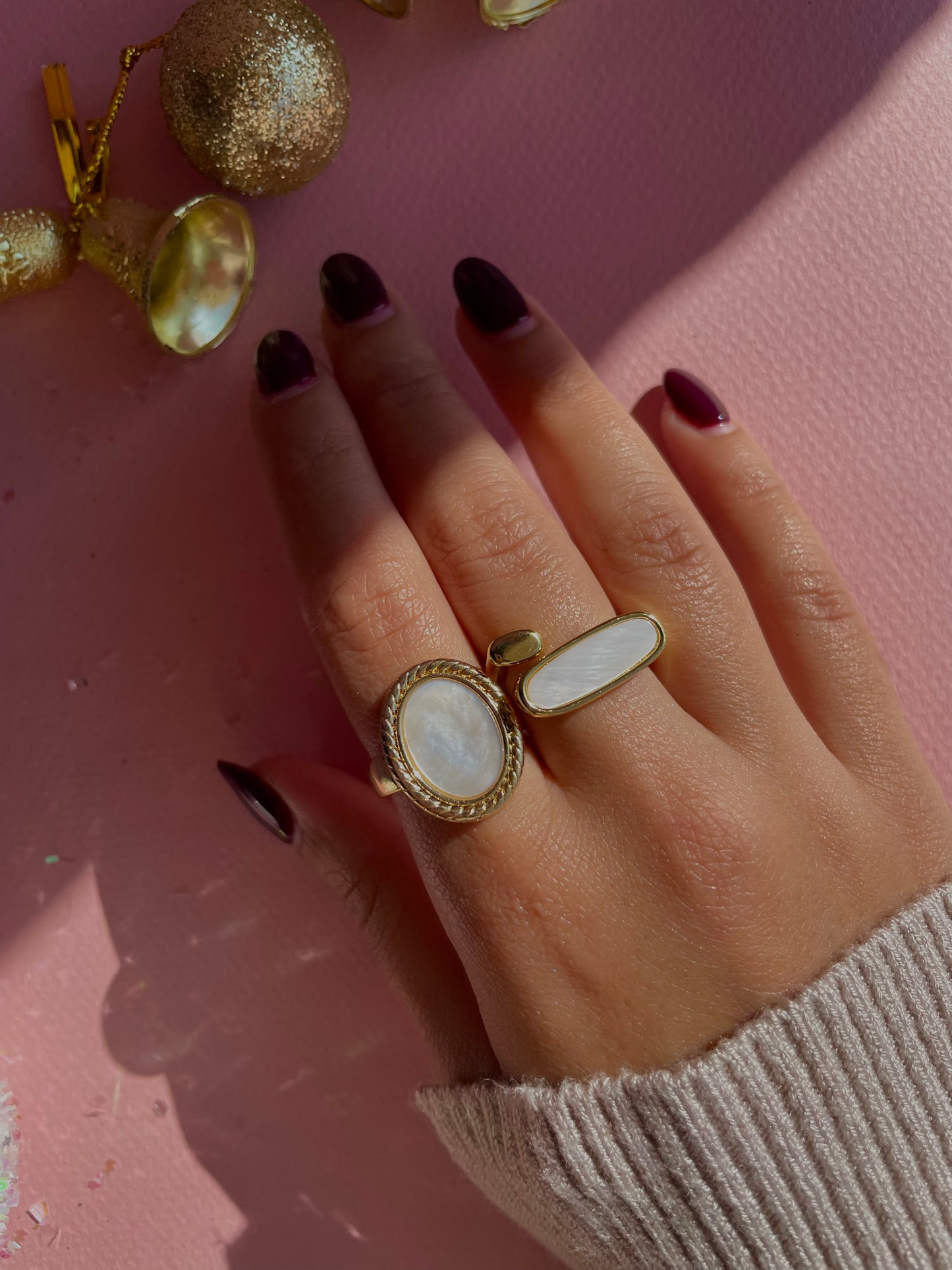 Pearl oval ring